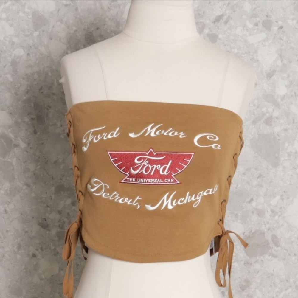 Ford Motor Co Tan Tube Top